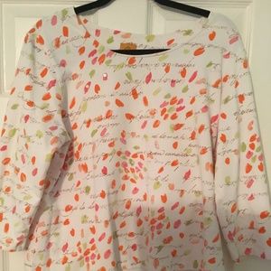 Red Ruby brand  tee shirt 3/4” sleeves. XL